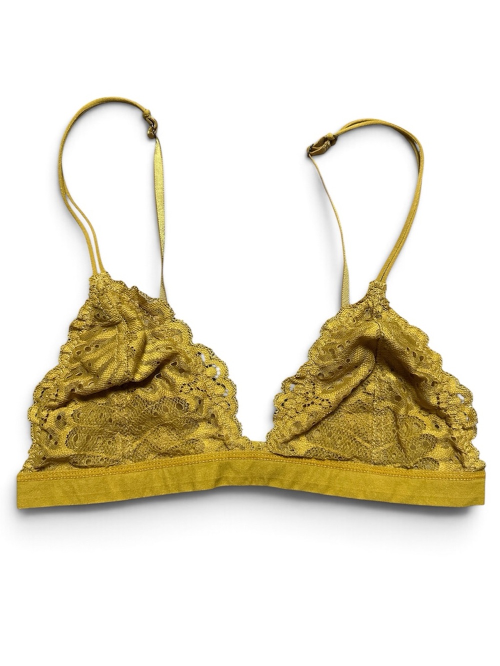 Urban Outfitters Mustard Yellow Lace Bralette
